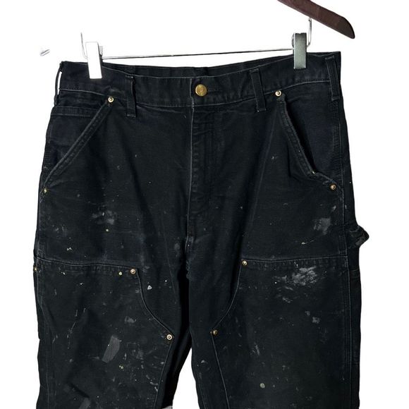 VTG Carhartt Double Knee Dungaree Fit Pants 32X32 - Picture 2 of 7